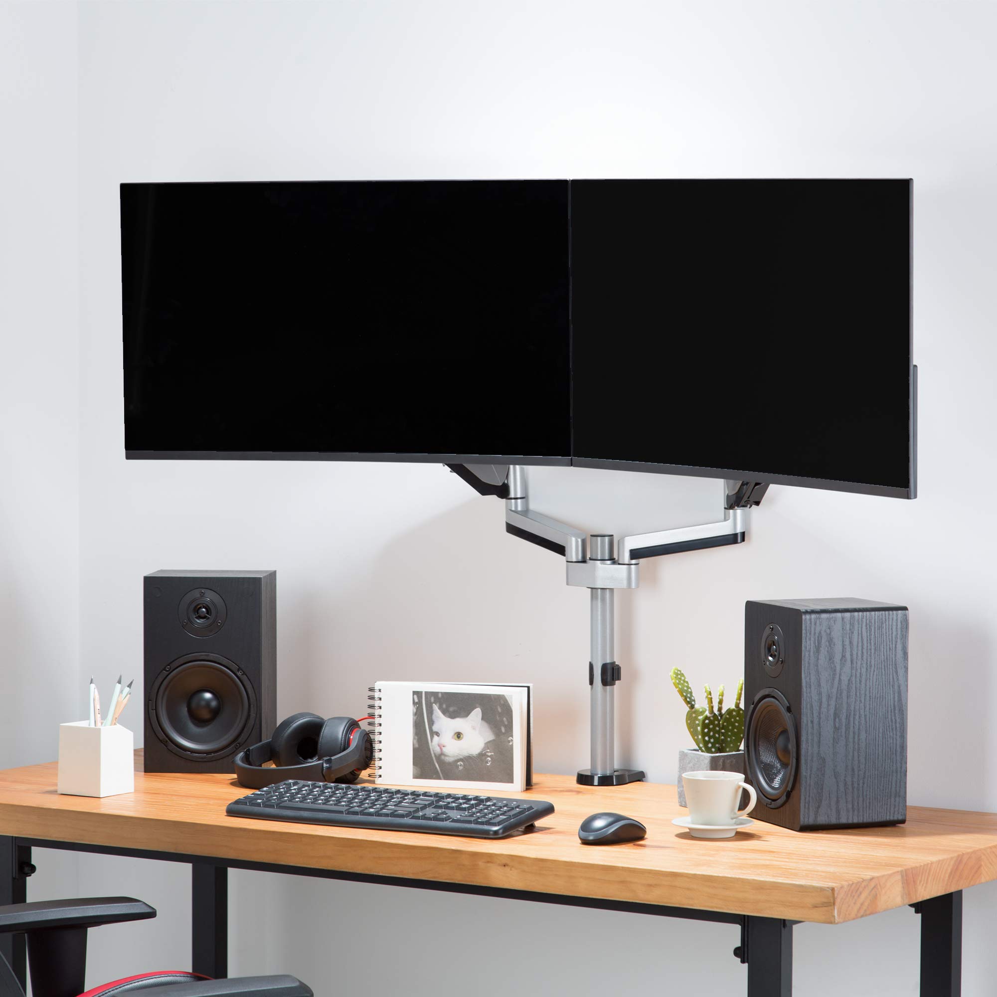 Buy AVLT Dual 13"32" Monitor Arm Desk Mount fits Two Flat/Curved