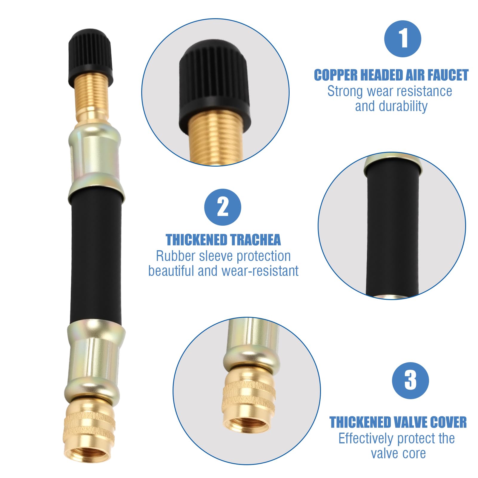 4 PCS Estensione universale flessibile per valvola, 100 mm con Tappi di Tenuta, Prolunga Valvola Pneumatici 100mm, Prolunga Valvola in Gomma per Auto, Moto, Bicicletta, Camion, Camper, Passeggini