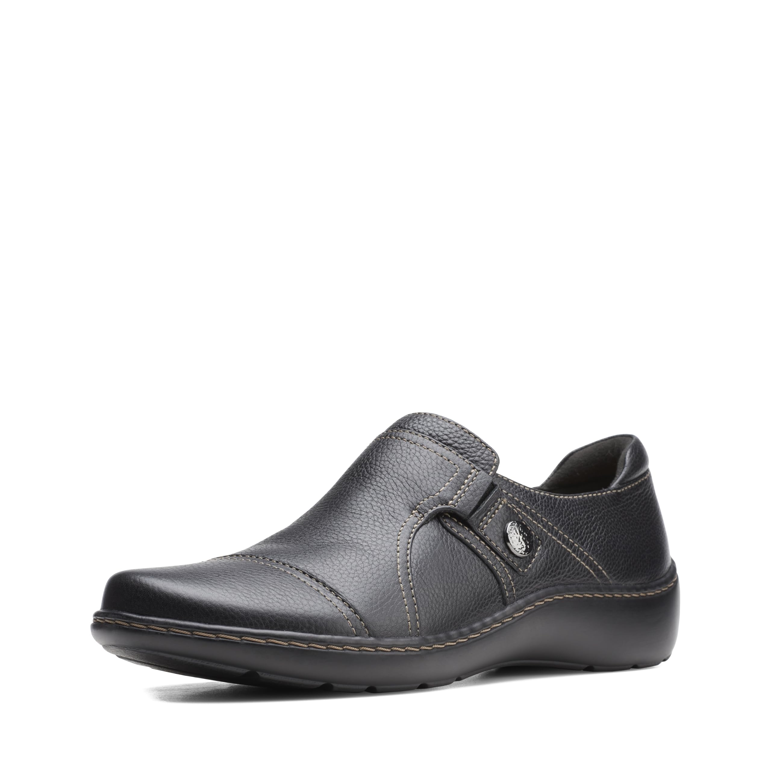 Clarks Damen Cora Poppy Slipper, Schwarz gewalkt, 39 EU