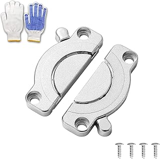 1 Pcs Zinc Alloy Table Buckle Connectors Heavy Duty Table Top Connector Latch, Secure Table Board Locking Hardware Kit, Universal Desk,Table Stabilizer DIY Furniture Dining (with Screws)