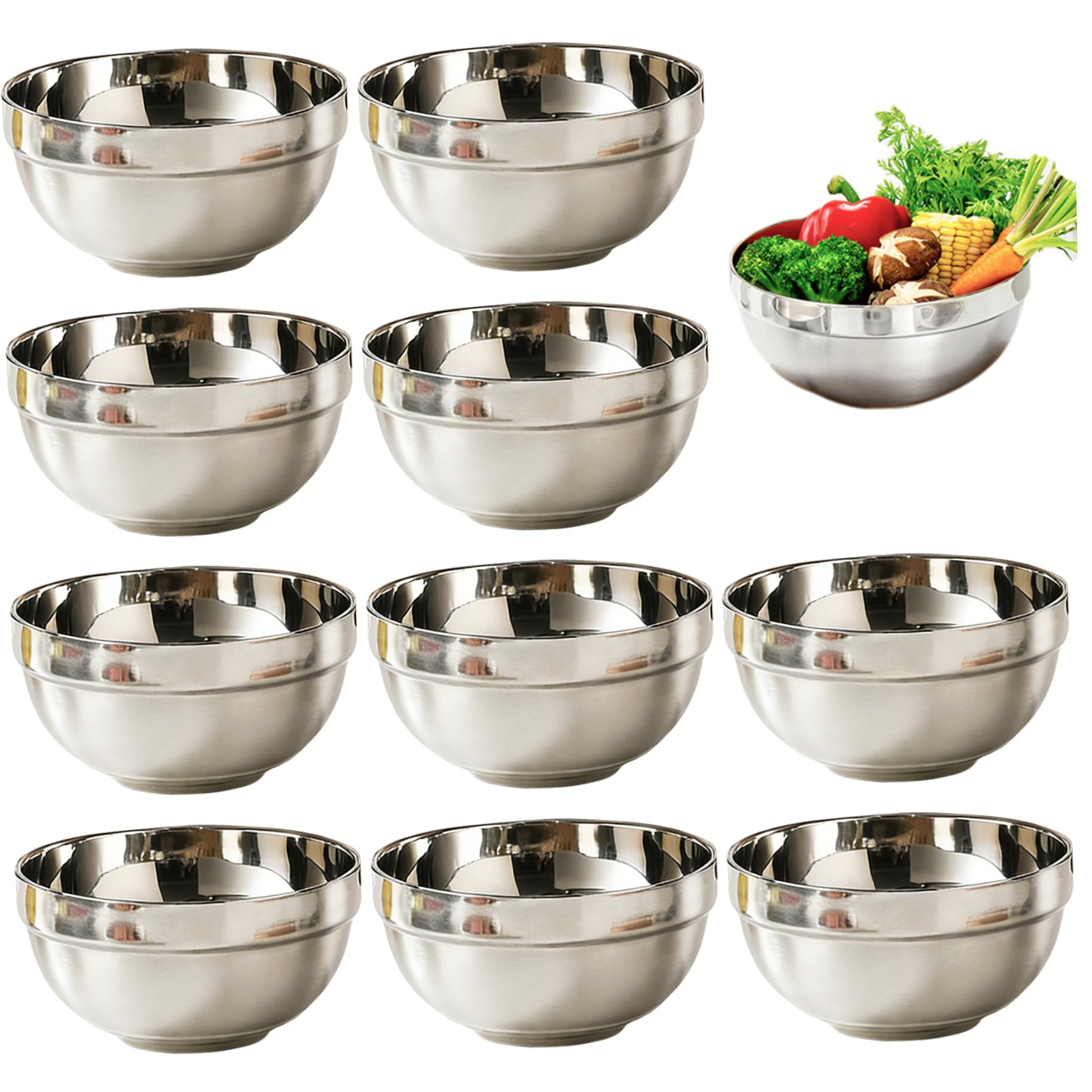 Bol en acier inoxydable incassable double paroi pour les repas des enfants