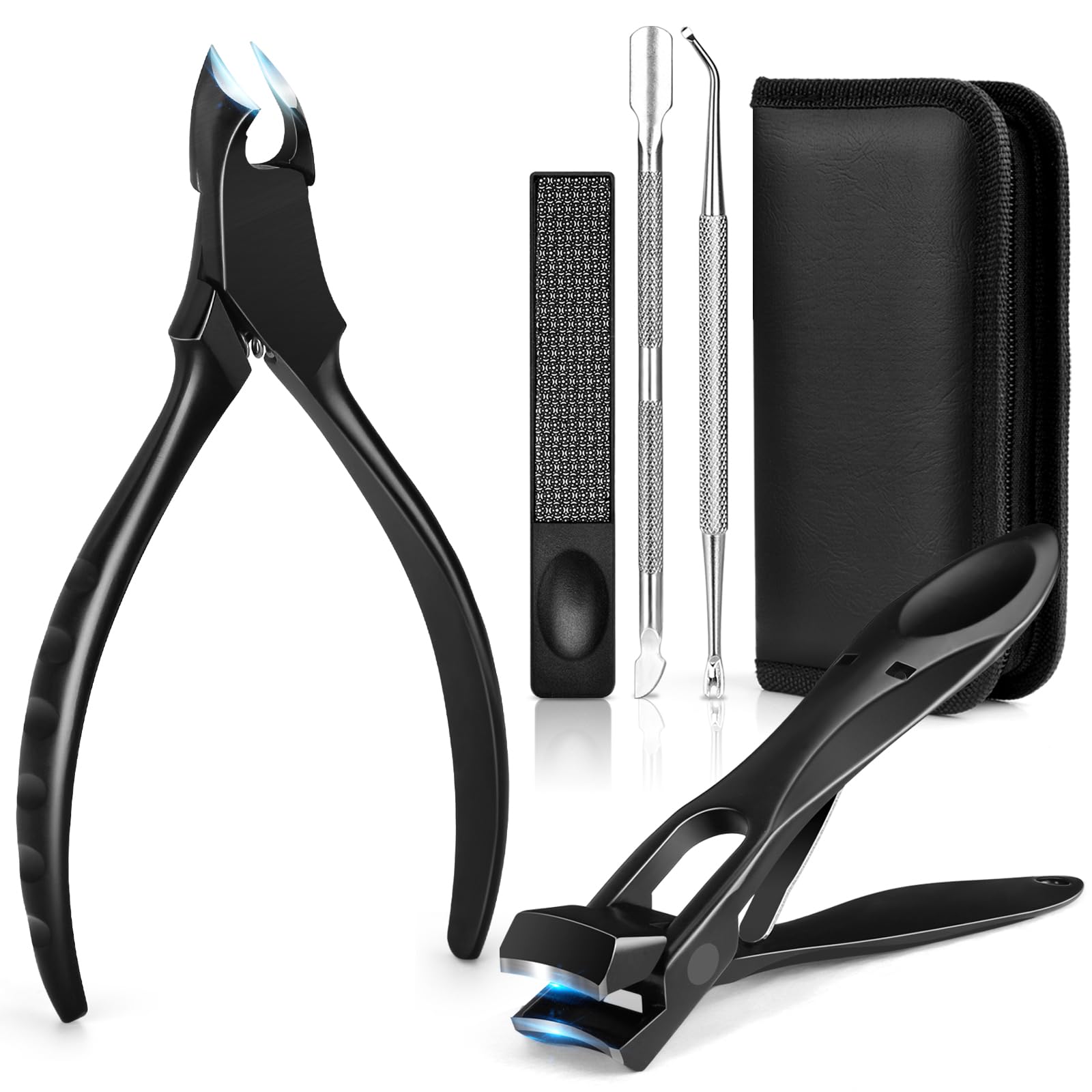 LEYOUFU Toenail Clippers for Seniors Thick Nails Professional Ingrown Toe Nail Clippers Tools Wide Jaw Opening Finger Nail