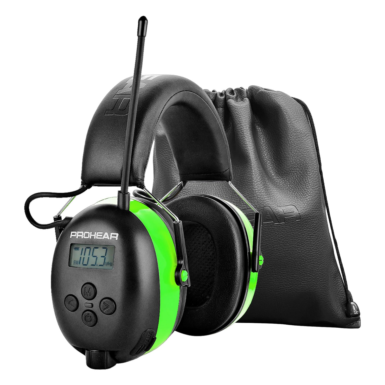 PROHEAR 033 Protezione dell'udito con radio, SNR31dB, cuffie con Bluetooth FM/AM, microfono integrato e riduzione del rumore, per attività ricreative ad alto rumore, nero