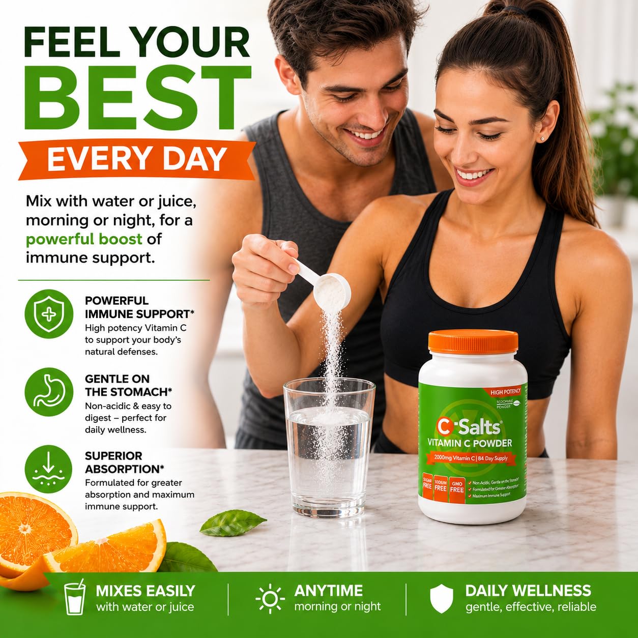 C-Salts Vitamin C Powder, Buffered & Stomach Friendly, 84-Day Supply — Amazon image 5