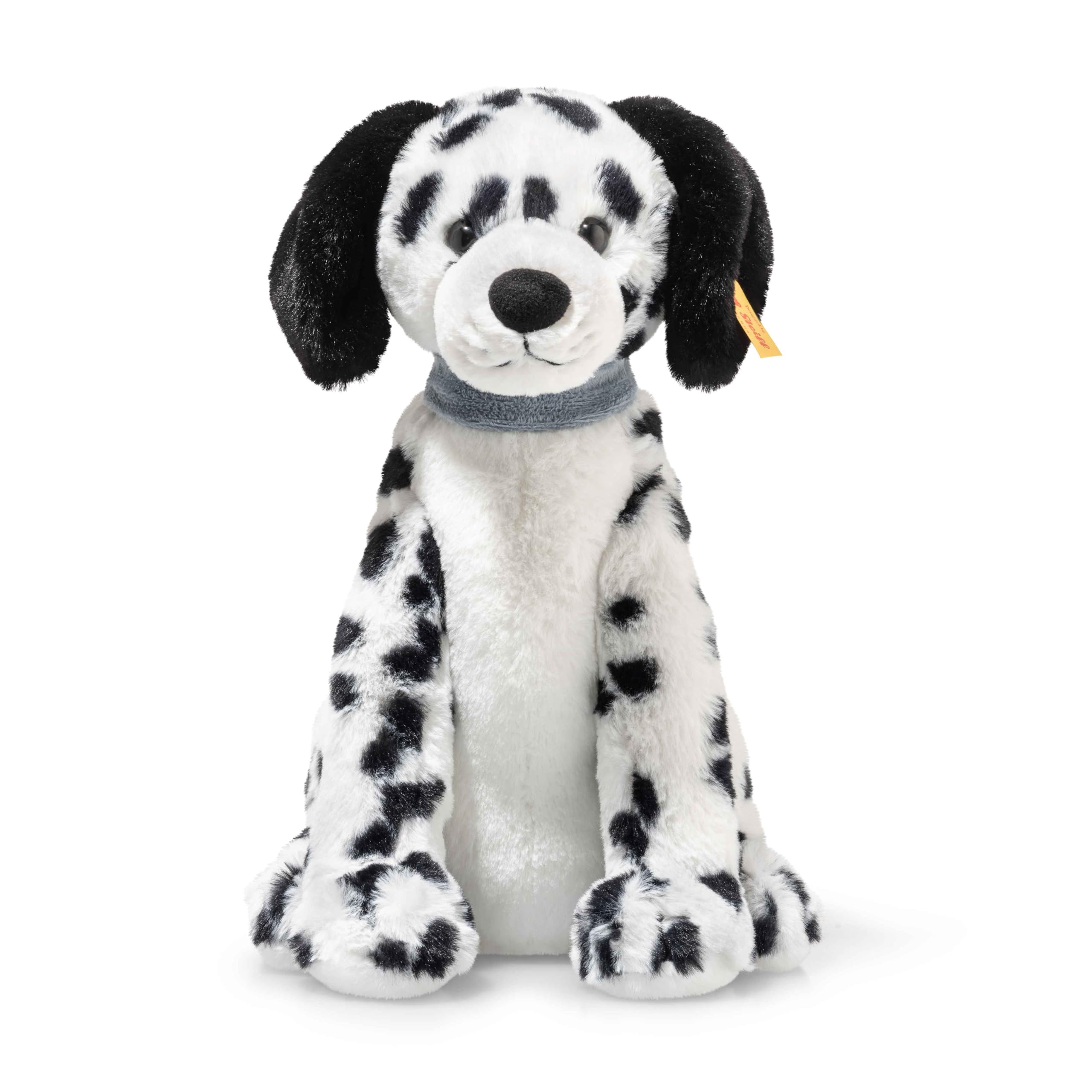 Steiff Oskar Dalmatian 27 cm Sitting, Cuddly Toy, Plush Toy, Dog Stuffed Toy in Dalmatian Design, Made of Cuddly Soft Plush