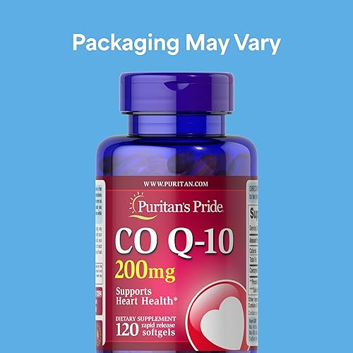 Miniatura 2 de Puritan's Pride Coenzima CoQ10 200 mg, suplemento dietético para la salud cardíaca, presión arterial, salud oral de las encías y apoyo al