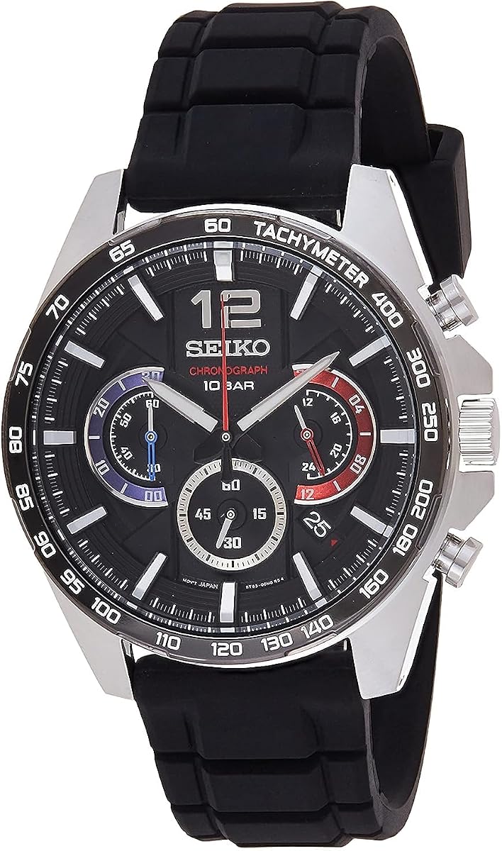 Men's Watch - Essentials Collection Quartz Chronograph | Tachymeter Bezel, Multi-Layered Dial, Date Calendar, Stainless Steel Case & Bracelet, Water-Resistant to 100m