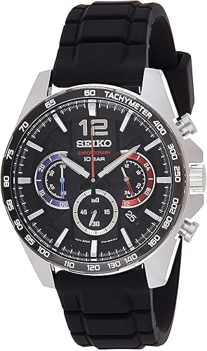 SEIKO SSB347 Watch for Men - Essentials Collection - Quartz Chronograph, Tachymeter