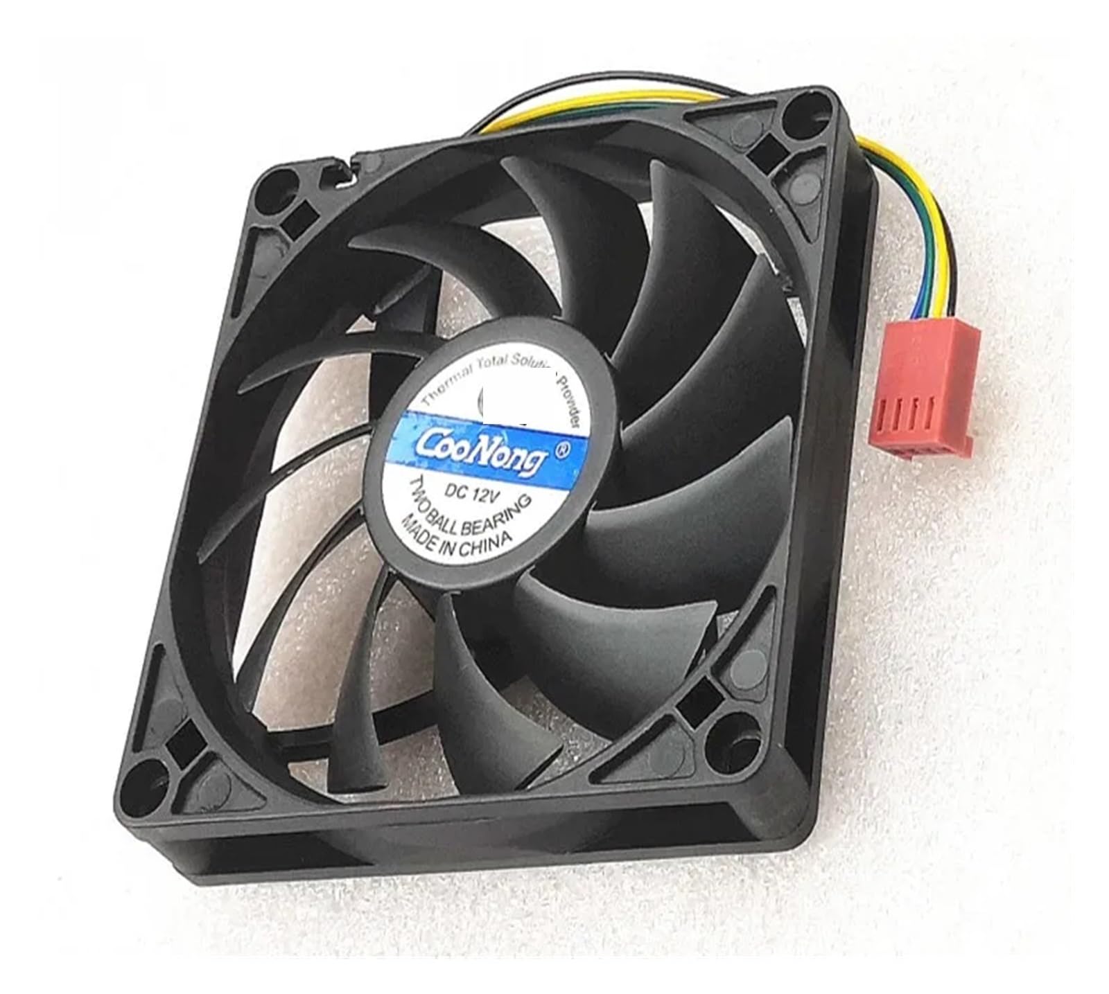 Facile à remplacer Ventilateur de boîtier Silencieux PWM, 80mm, 8cm, pour EVERFLOW 8015, 4 Fils, Double roulement à Billes, DC 12V, 0,25a, R128015BM
