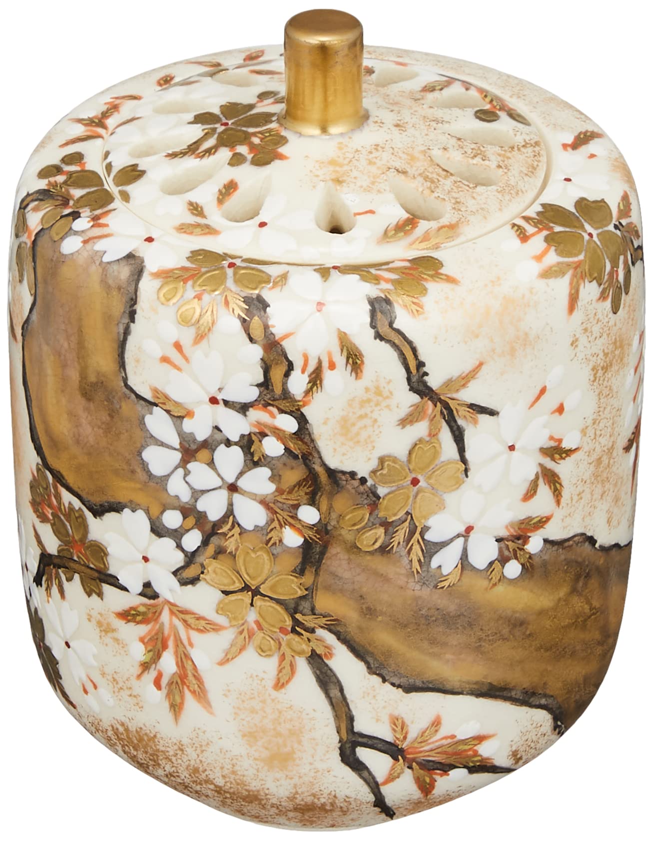 Amazon｜京焼(Kyouyaki) 清水焼 善昇窯 香炉 直径7cm 抱一倣)桜図
