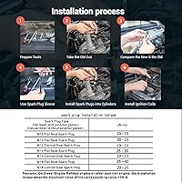 Vista 6 de Bujia TORCH F7TC Reemplazo para Bujia NGK 3785 BP7ES, Compatible con Generador GX120 160 200 240 270 340 390 Cortacesped Tractor Go Kart Mini Moto