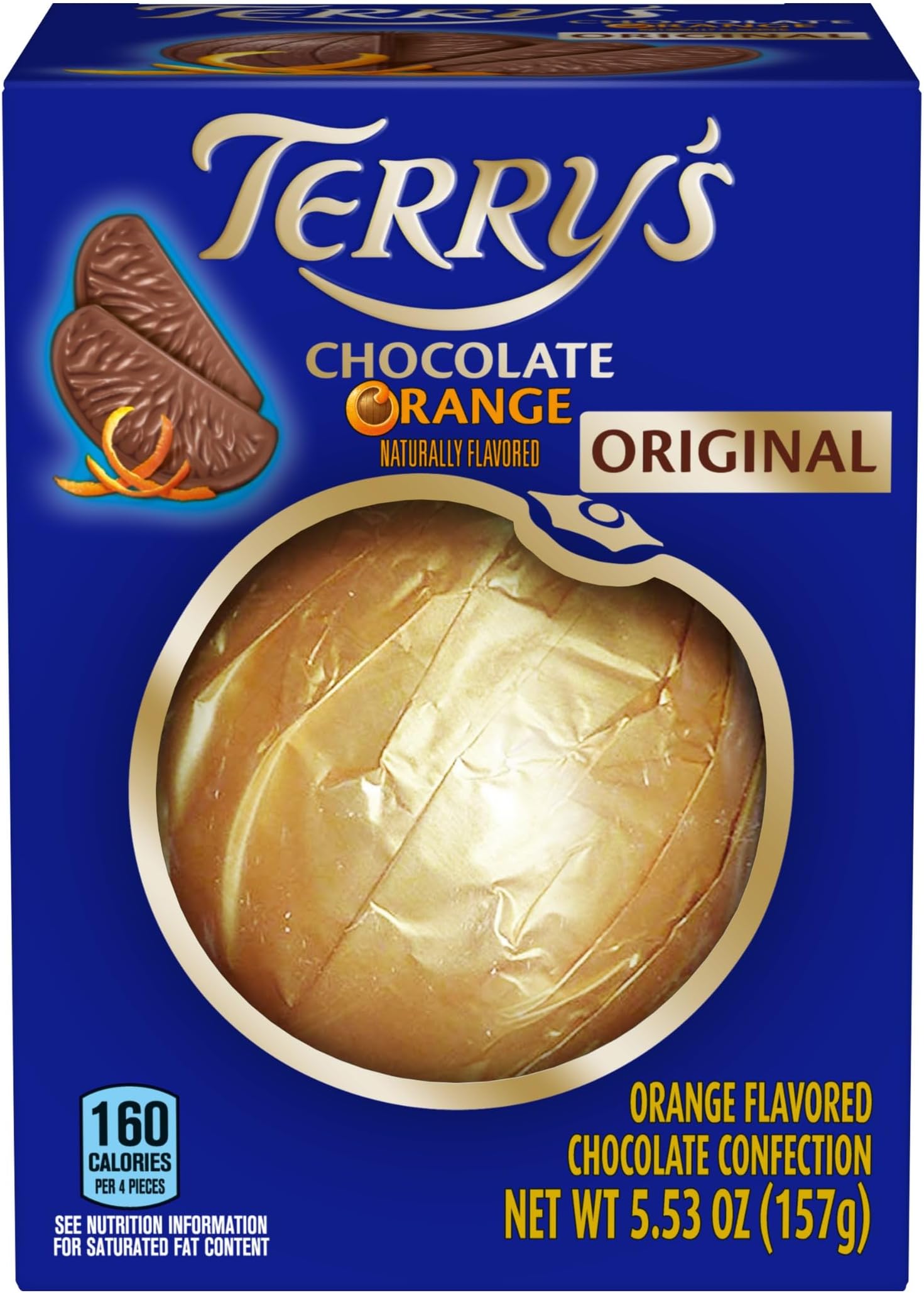 Terry's Milk Chocolate Orange 5.53 oz | Stocking Stuffer and Party Favor | Break Apart Chocolate Ball with Real Orange Oil | Holiday Favorite