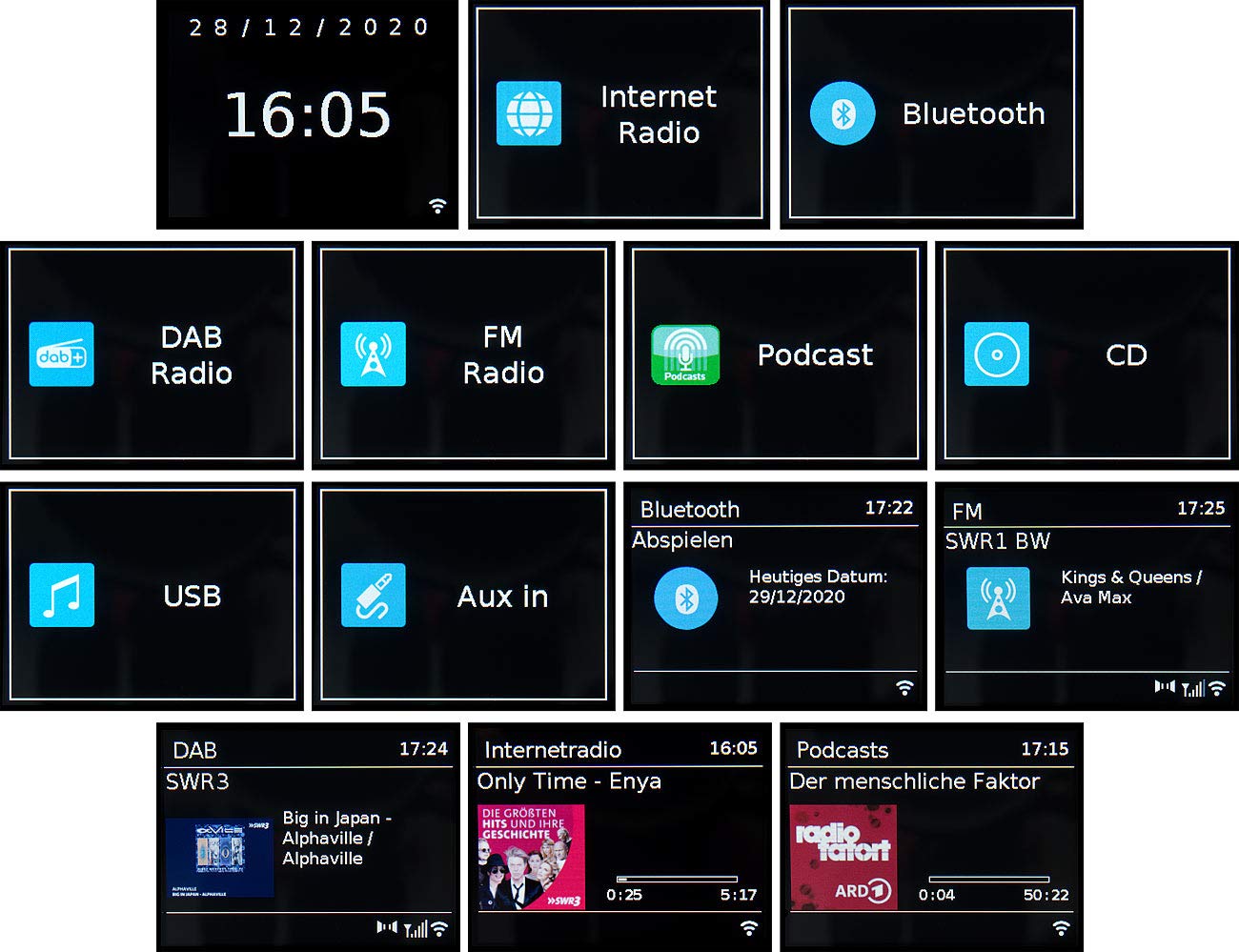 auvisio Microanlage: Micro-Stereoanlage mit Webradio, DAB+, FM, CD, Bluetooth, USB, 100 W (Kompaktanlage, DAB Anlagen, Web)