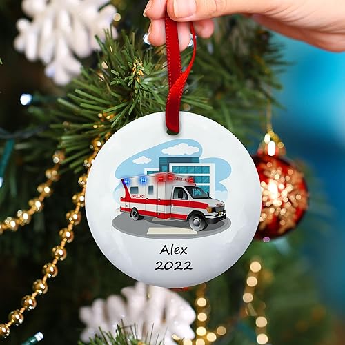 Miniatura 3 de EMT Ambulancia Adorno de Navidad, adorno personalizado de primera respuesta