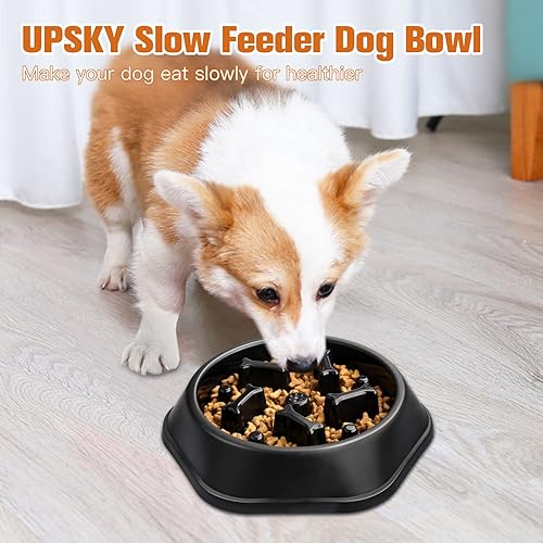 Miniatura 6 de UPSKY Cuenco Rompecabezas de Alimentación Lenta para Perros, Cuenco Interactivo Antideslizante para Lamer y Tratar que Previene la Hinchazón para