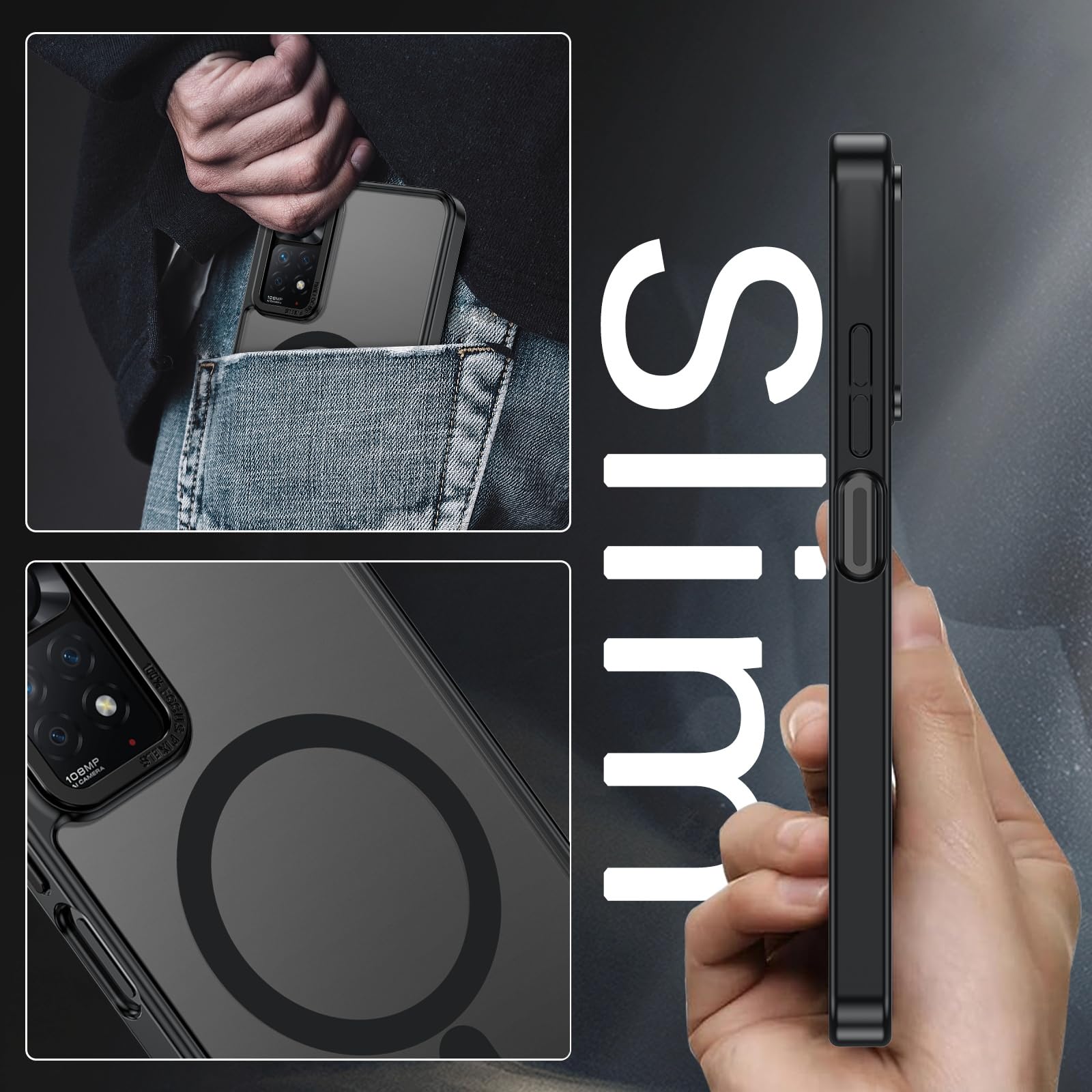 YINLAI Xiaomi Redmi Note 11 Pro 5G/4G Case, Compatible with