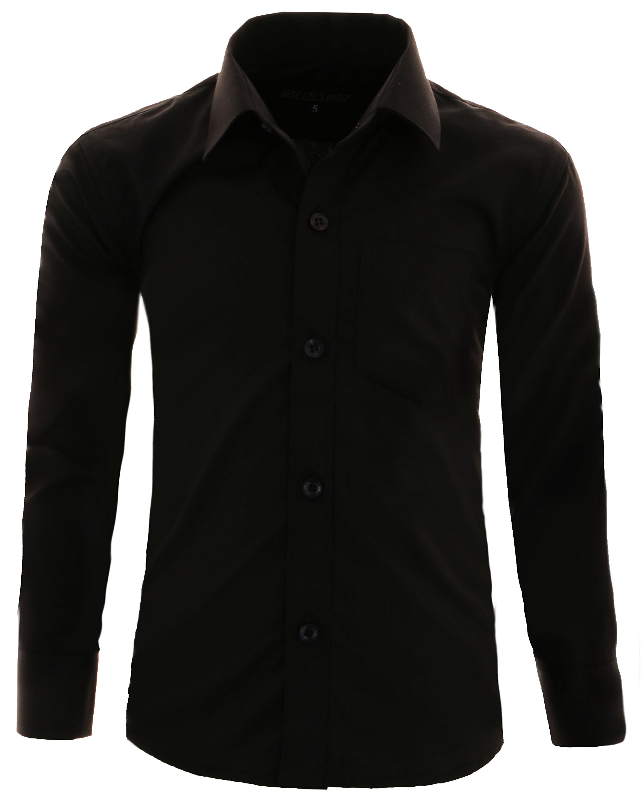 GILLSONZ A1vDa - Camisa de manga larga para niños, fácil de planchar, 9 colores, talla 86-170