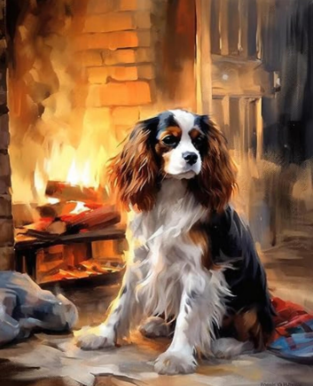 Dolce vita. Cavalier King Charles Spaniel. Mini-kit ricamo a perline