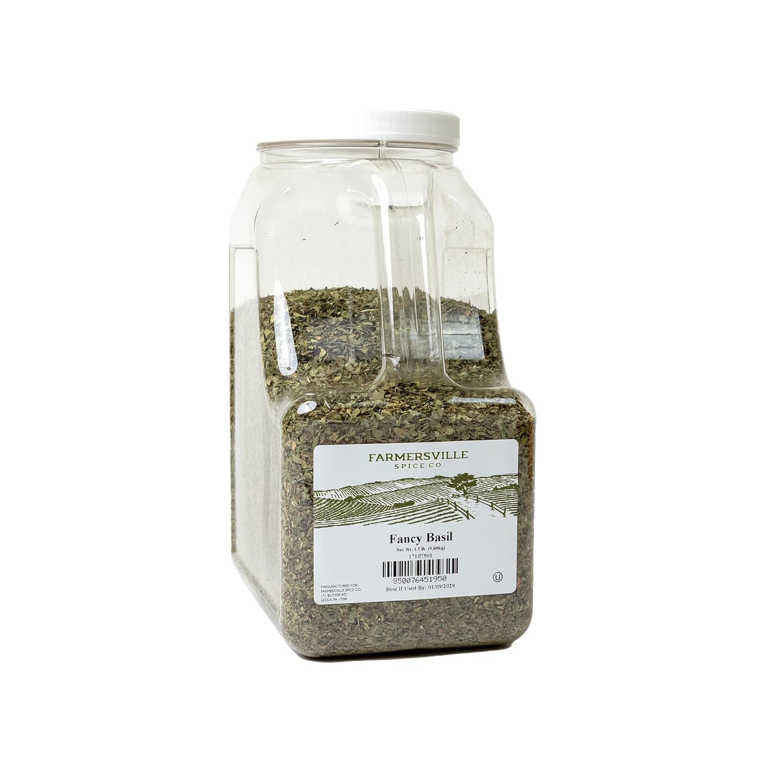 Farmersville Spice Co. Bulk Fancy Basil - 10 lb Case