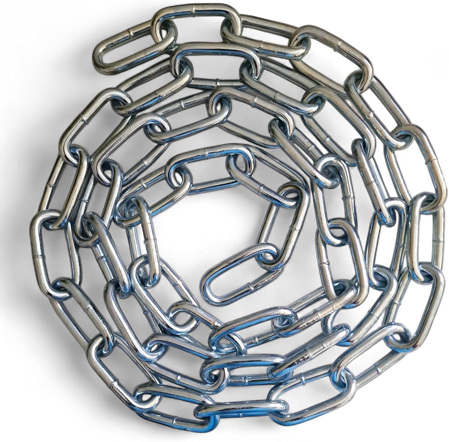 Heavy Duty Galvanised Metal Link Chain Stainless Steel for Bike Lock Padlock Security Gate Fence Gym Weight Lifting Extra Strong Long Length Welded Metal (10MM, 2 Metre)