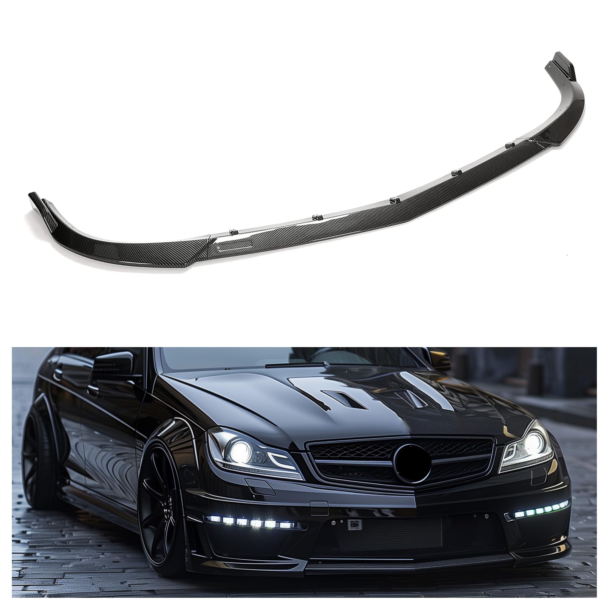 mercedes benz w204 c class carbon fiber front lip Amazon.com: Kojem Front Bumper Lip Compatible with 2012-2014 Mercedes Benz  W204 C Class C180 C200 C220 C250 C300 Sport Models Splitter Spoiler Trim  Protection 3PCS Carbon Fiber Printing : Automotive