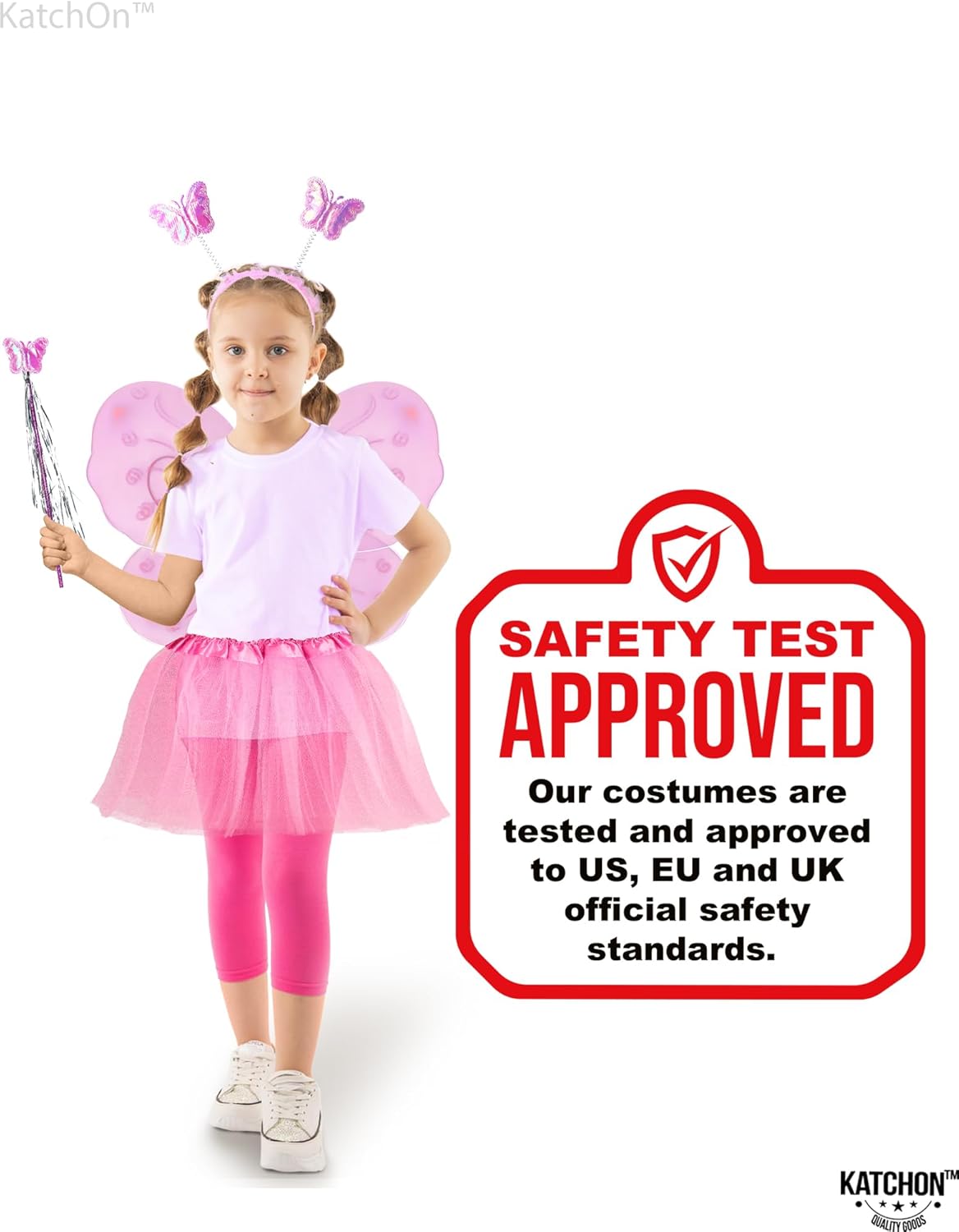 Miniatura 8 de KatchOn, Fairy Costume Set For Girls - Pack of 4 Fairy Wings, Butterfly Headband and Wand, Fairy Accessories for Girls