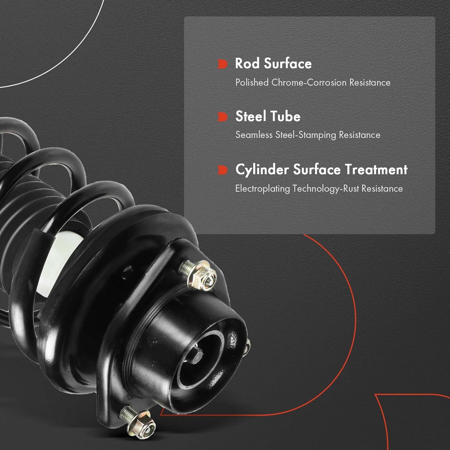 A-Premium Rear Pair (2) Complete Strut & Coil Spring Assembly Compatible with Nissan Altima 1993 1994 1995 1996 1997 1998 1999 L4 2.4L, Driver and Passenger Side