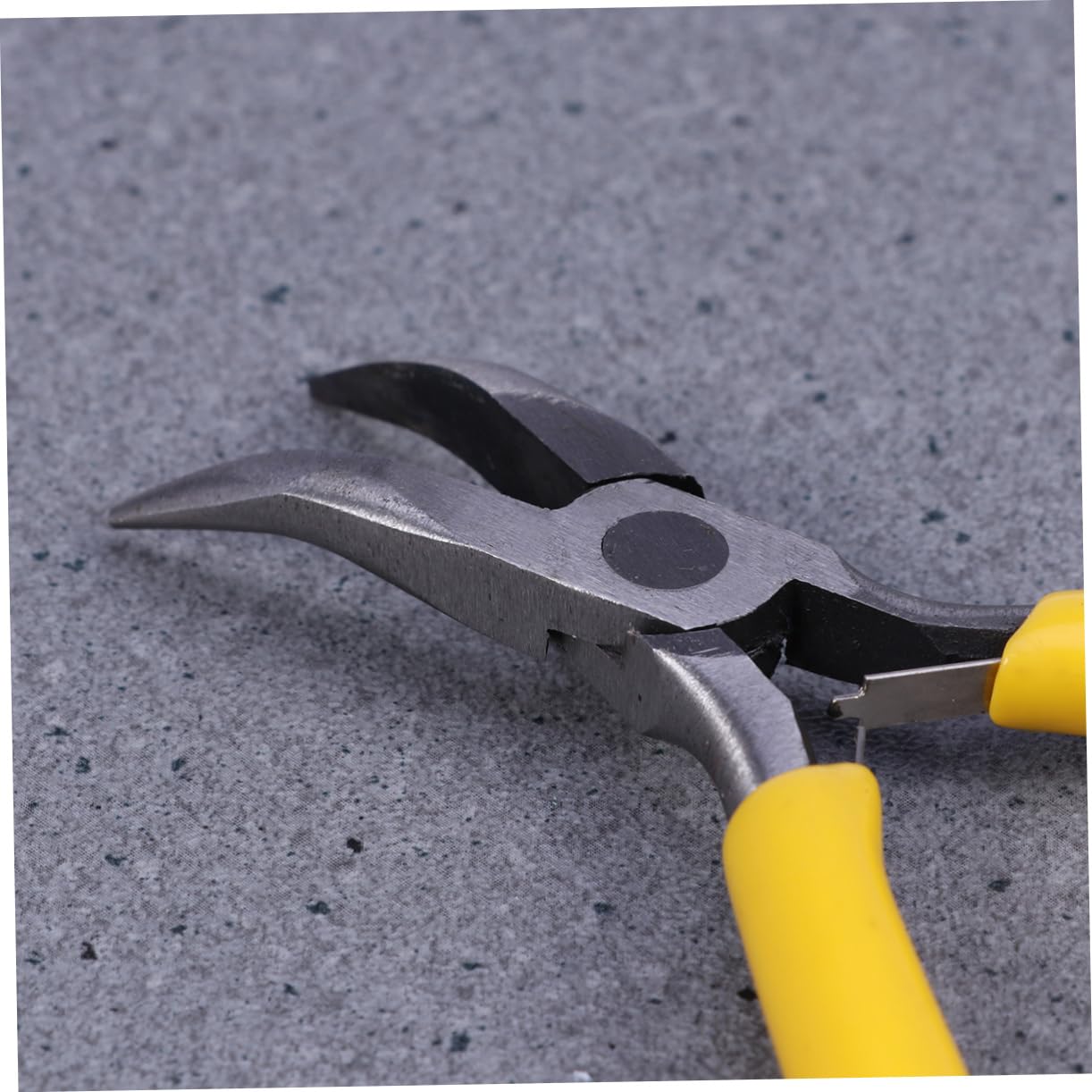 OSALADI Bent Nose Pliers Carbon Steel with Flat Jaw for Jewelry Making Crafts DIY Projects Angled Tip for Precision Comfortable Grip Handles Spring Loaded for Reduced Fatigue