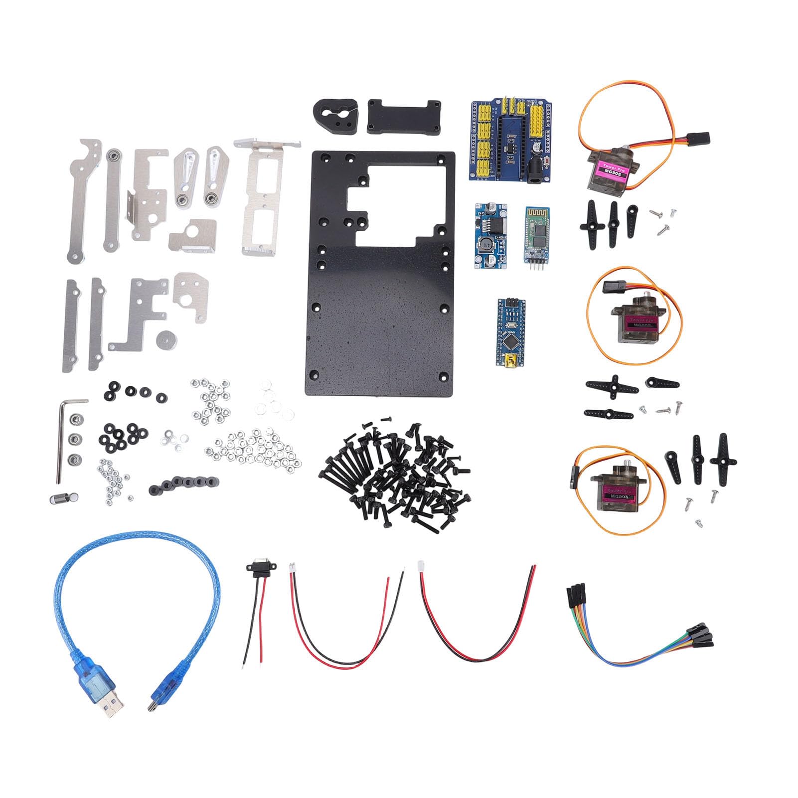 Bewinner Kit Robot da Disegno Fai-da-te, Robot Educativo per Scrittura con Plotter a Penna con Bluetooth, Servo con Ingranaggio Completamente in Metallo per Bambini Apprendimento STEM e Sviluppo di