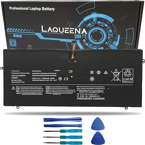 Miniatura 1 de LAQUEENA L12M4P21 - Batería de repuesto para portátil Lenovo Yoga 2 Pro 13 Series L13S4P21 121500156 21CP557128-2 7.4V 54WH7400MAH 8-Cell