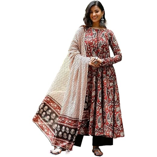 Nermosa Printed Anarkali Kurta Set