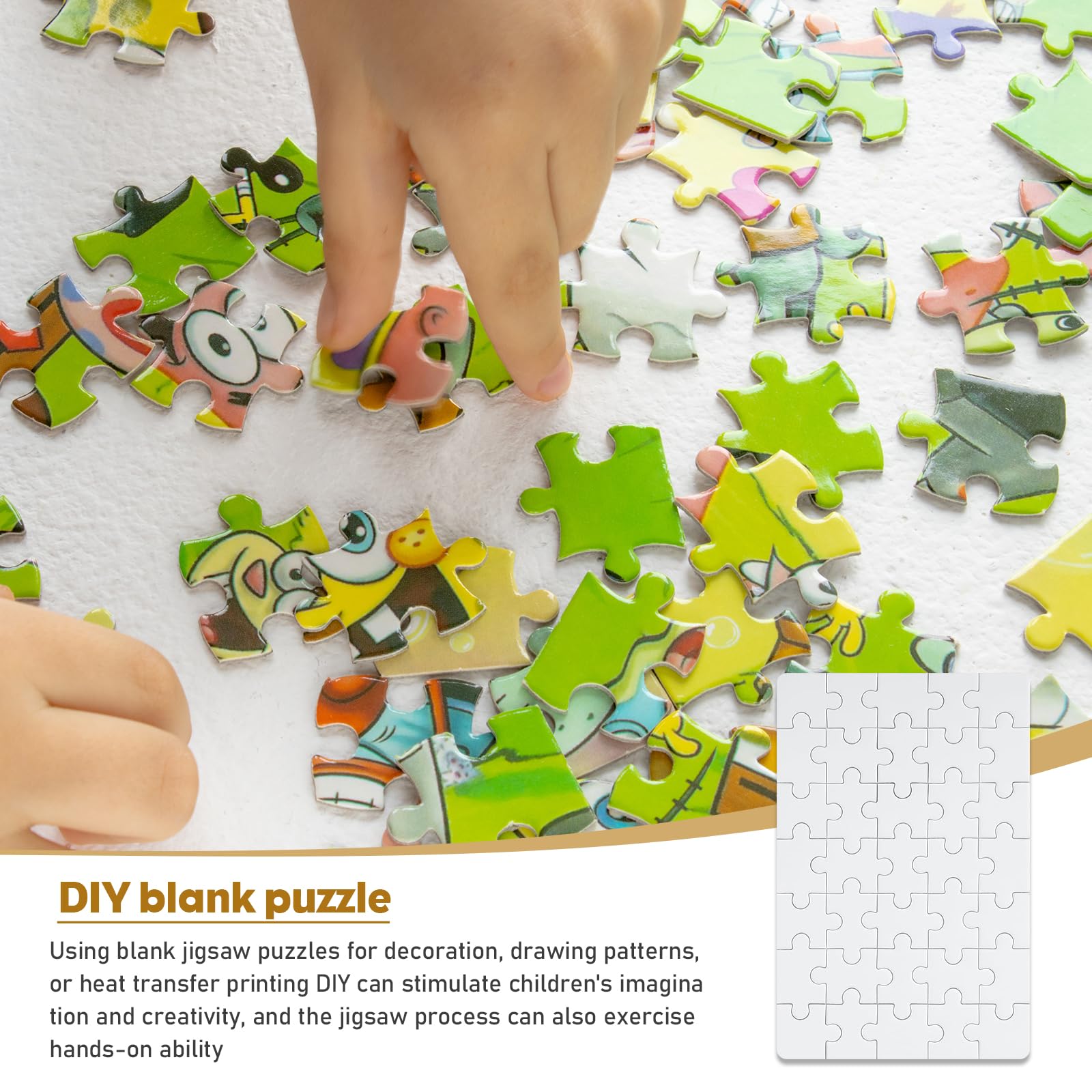 10 Feuilles de Puzzles Vierges, 10 x 15 cm Blank, 35 Pièces par Feuille, Tout Blanc, DIY à Peindre pour Enfants Jeu de Réflexion 10 Feuilles de Puzzles Vierges, 10 x 15 cm Blank, 35 Pièces par Feuille, Tout Blanc, DIY à Peindre pour Enfants Jeu de Réflexion