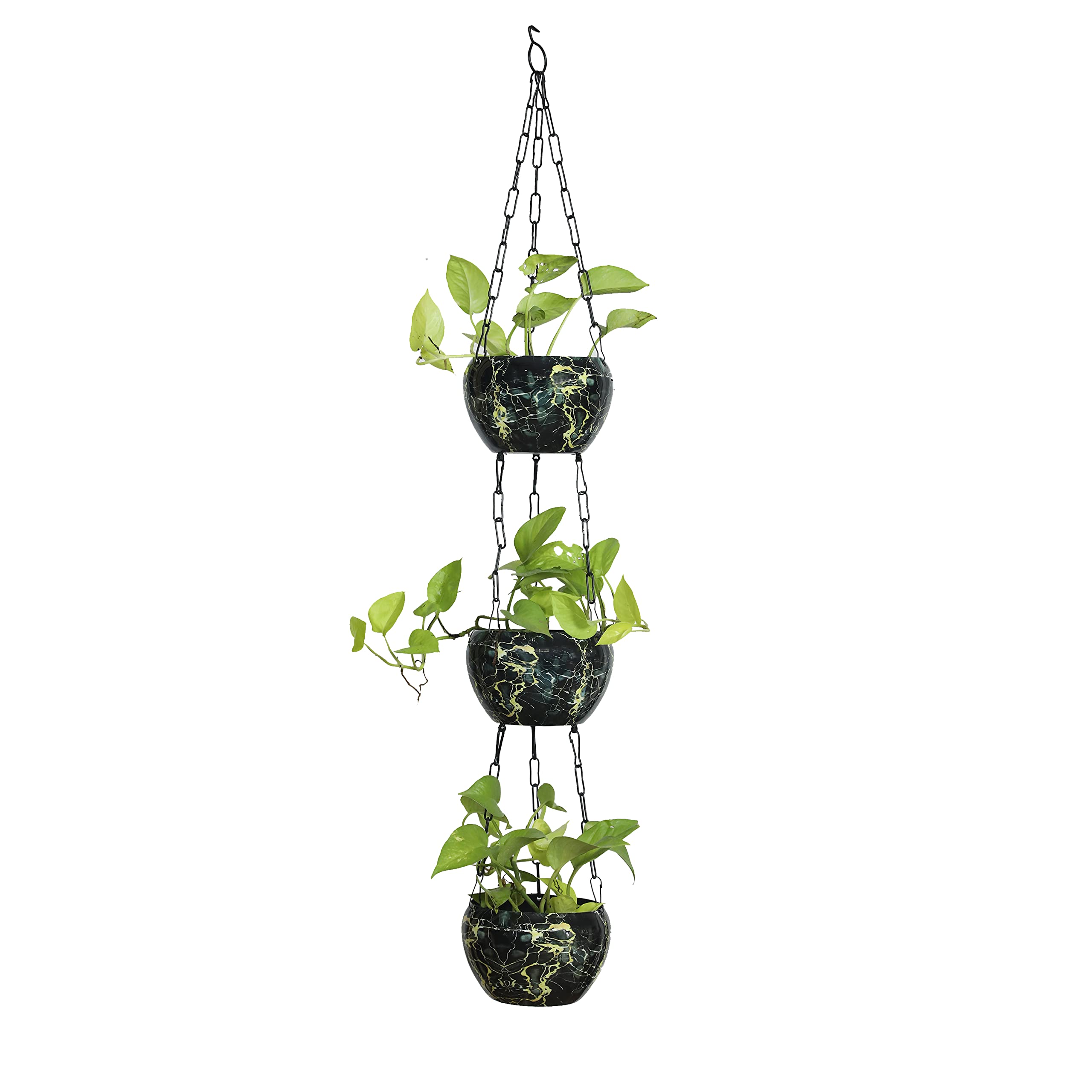 Tuxédo, Wilting 3 Layer Metal Hanging Planter for Balcony - Metal Planters for Balcony and Home Gardening, Indoor, Outdoor, Best for Gifting (B0B8TFTYVZ) Amazon Price History, Amazon Price Tracker