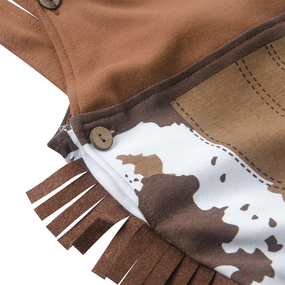 Baby Toddler Cowboy Cowgirl Costume Set Romper for Boys Girls, Halloween Cosplay Dress up Outfits