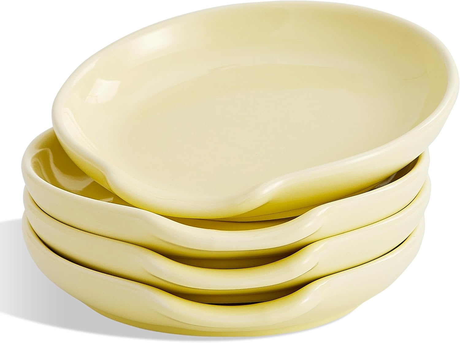 Swuut Ceramic Spoon Rest Set of 4,Spoon Holder for Spatula