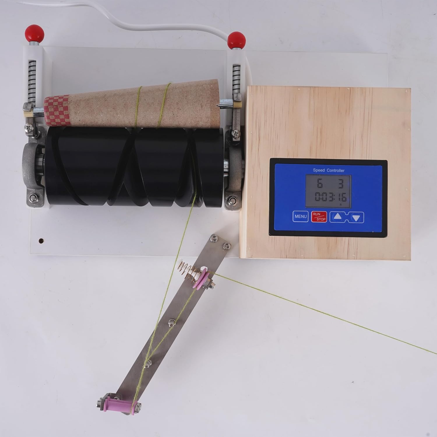 Consfly Cone Winding Machine 920 RPM Yarn Cone Winder with Timing & Stranding Function, Wool Winding Machine for Crocheting & Knitting 110V