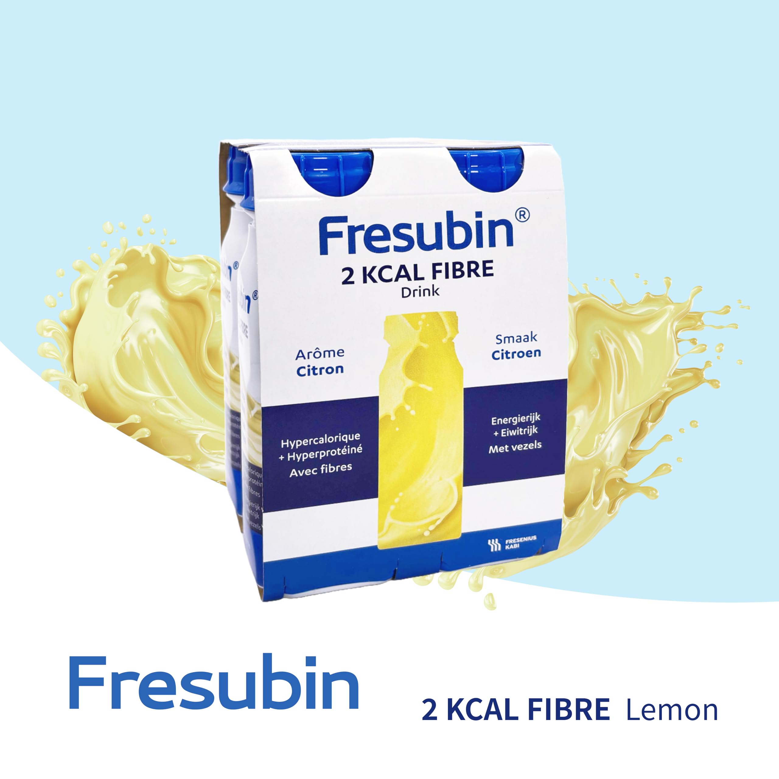 Fresubin 2 KCAL Drink - Hochkalorische Trinknahrung von Fresenius Kabi in 6 Geschmacksrichtungen, 400 kcal pro Flasche (200 ml (4er oder 24er Pack)) (200 ml (24er Pack), Lemon)