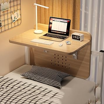 Small Wooden Desk Wall Mounted Folding Table Small Fold Down Wall Mounted Workbench Folding Wall-Mounted Drop-Leaf Table Space Saving for Offices Bedrooms Study Rooms Restaurants.