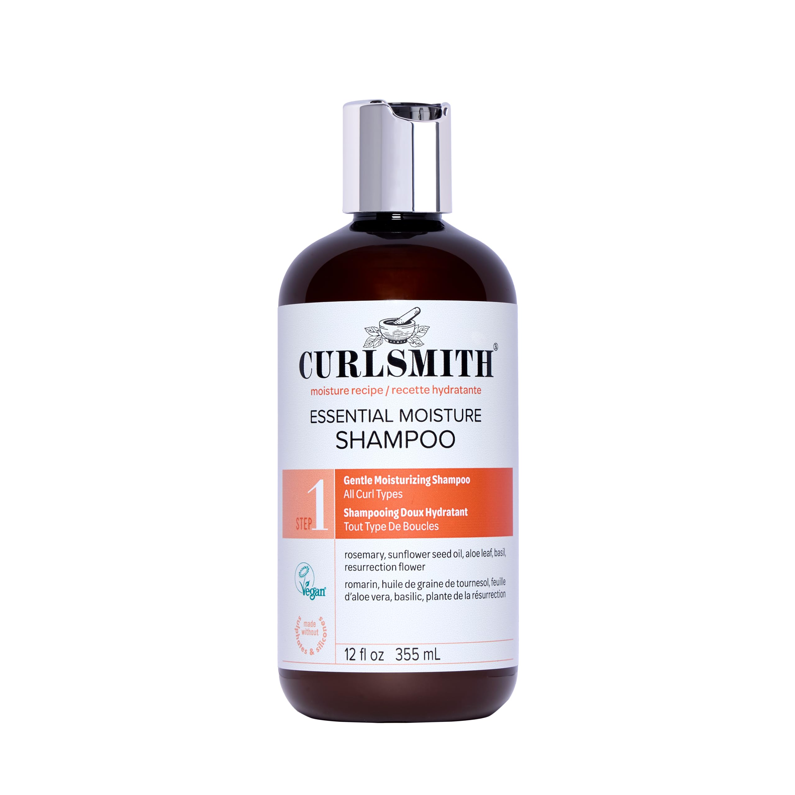 Curlsmith - Essential Moisture Cleanser, Gentle Nourishing Shampoo for Wavy, Curly and Coily Hair, Vegan (355ml)