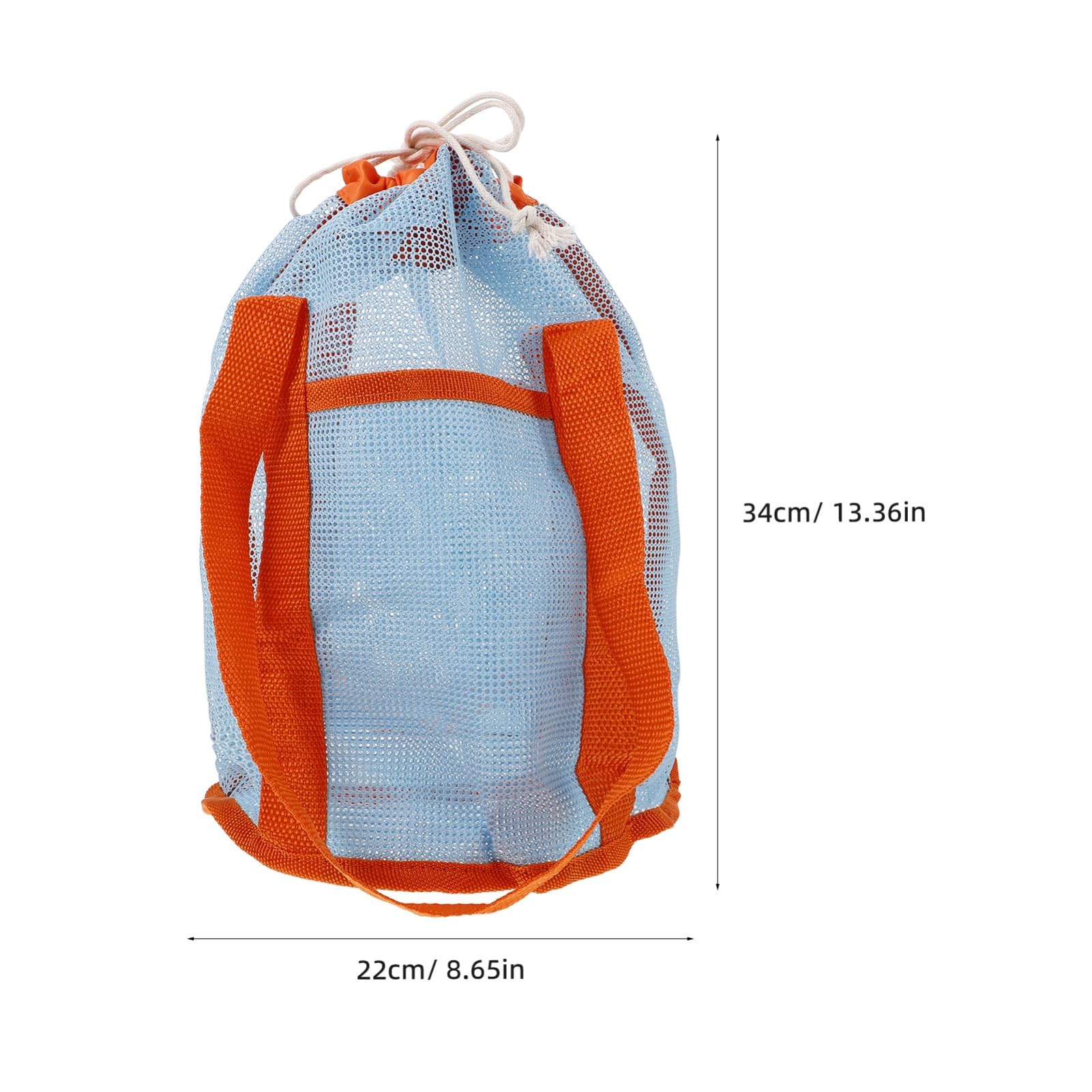 minkissy Sturdy Mesh Beach Bag Drawstring Kids Pool Bag Beach Toy Organizer Durable