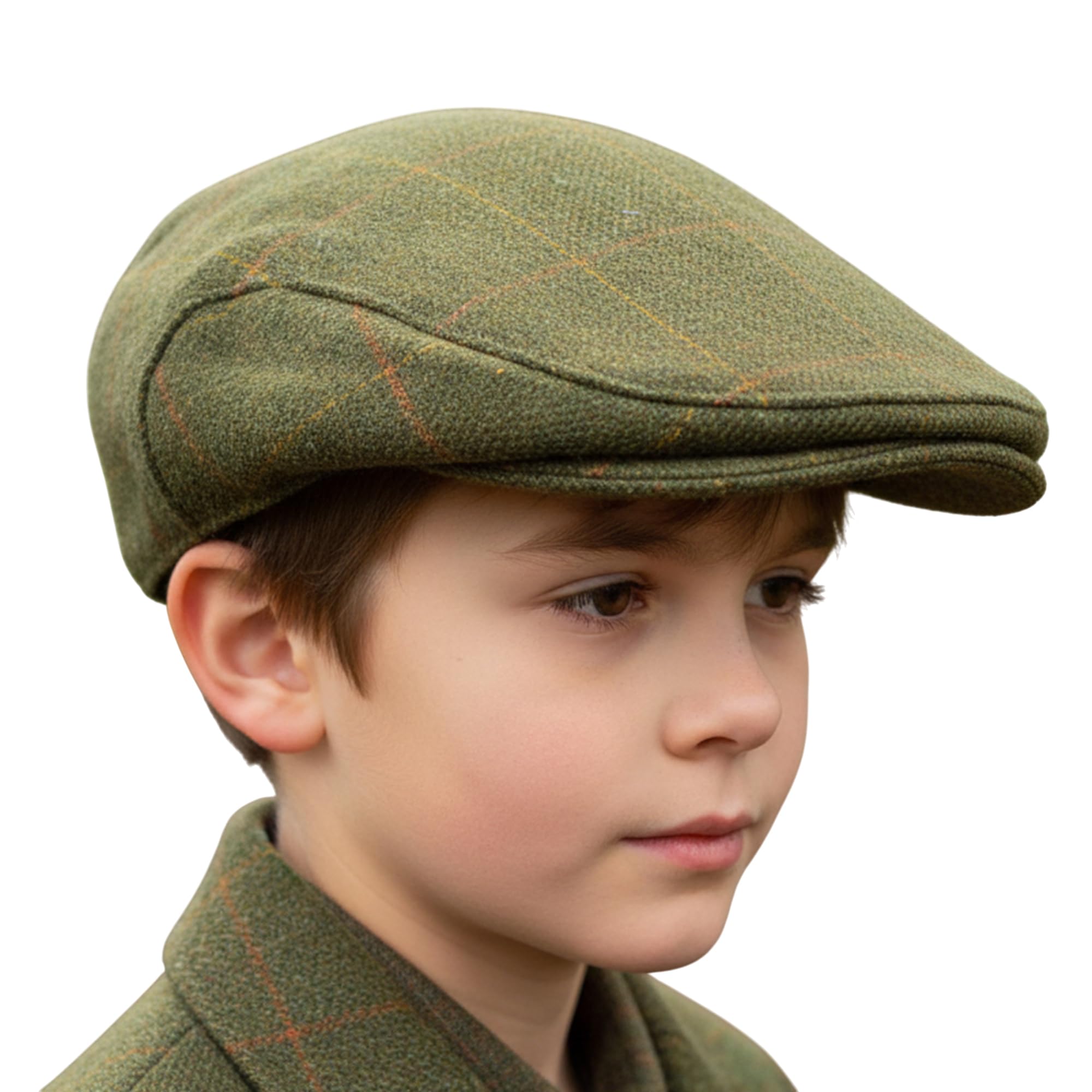 Coolandnew Childrens Tweed Flat Cap - Bute - 52Cm