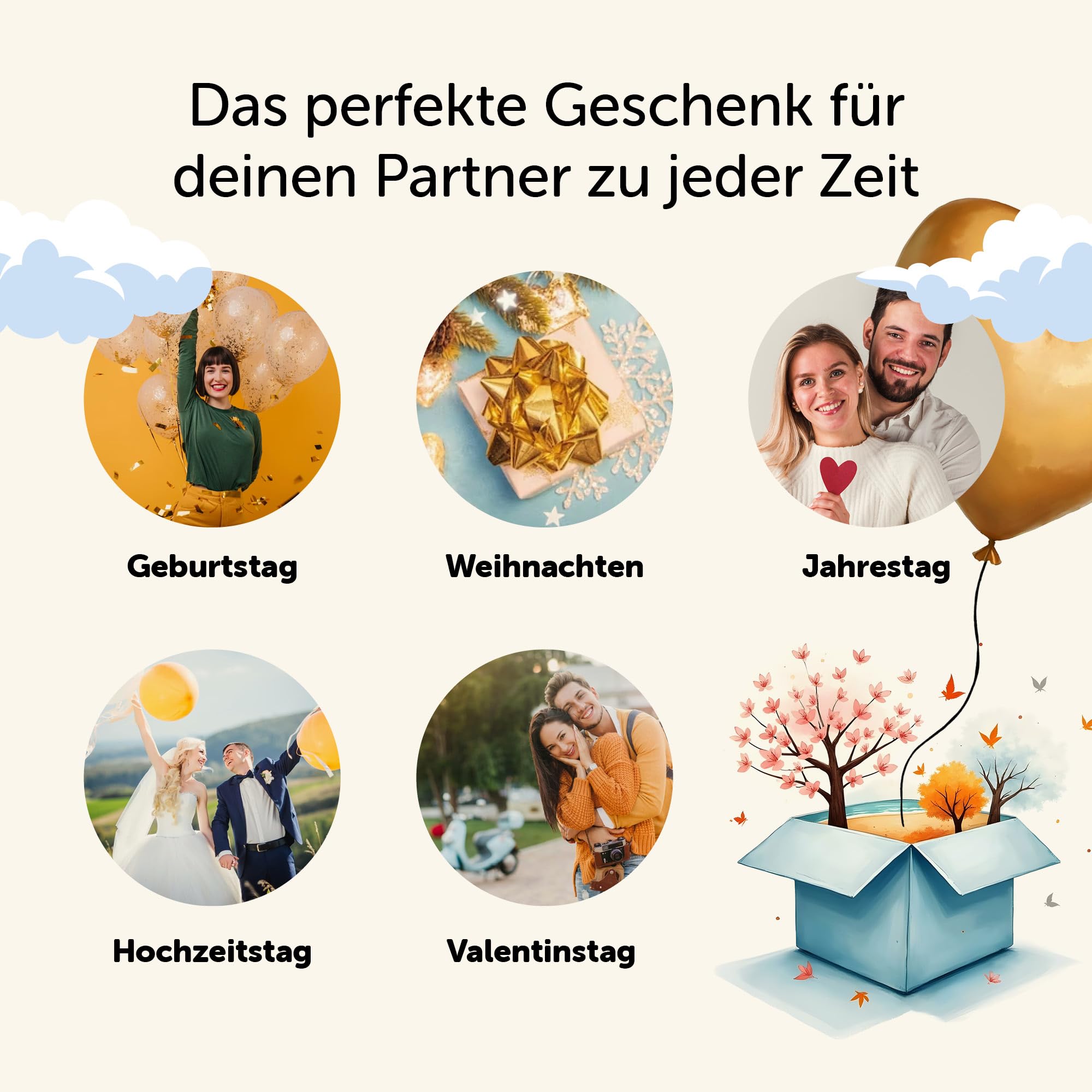 Gutscheinkalender für Paarzeit und Dates, Tischkalender DIN Lang mit 12 Seiten und Rubbelaufkleber, neutraler Kalender, Gutscheine zum selber ausfüllen, Gutscheinbuch Kalender