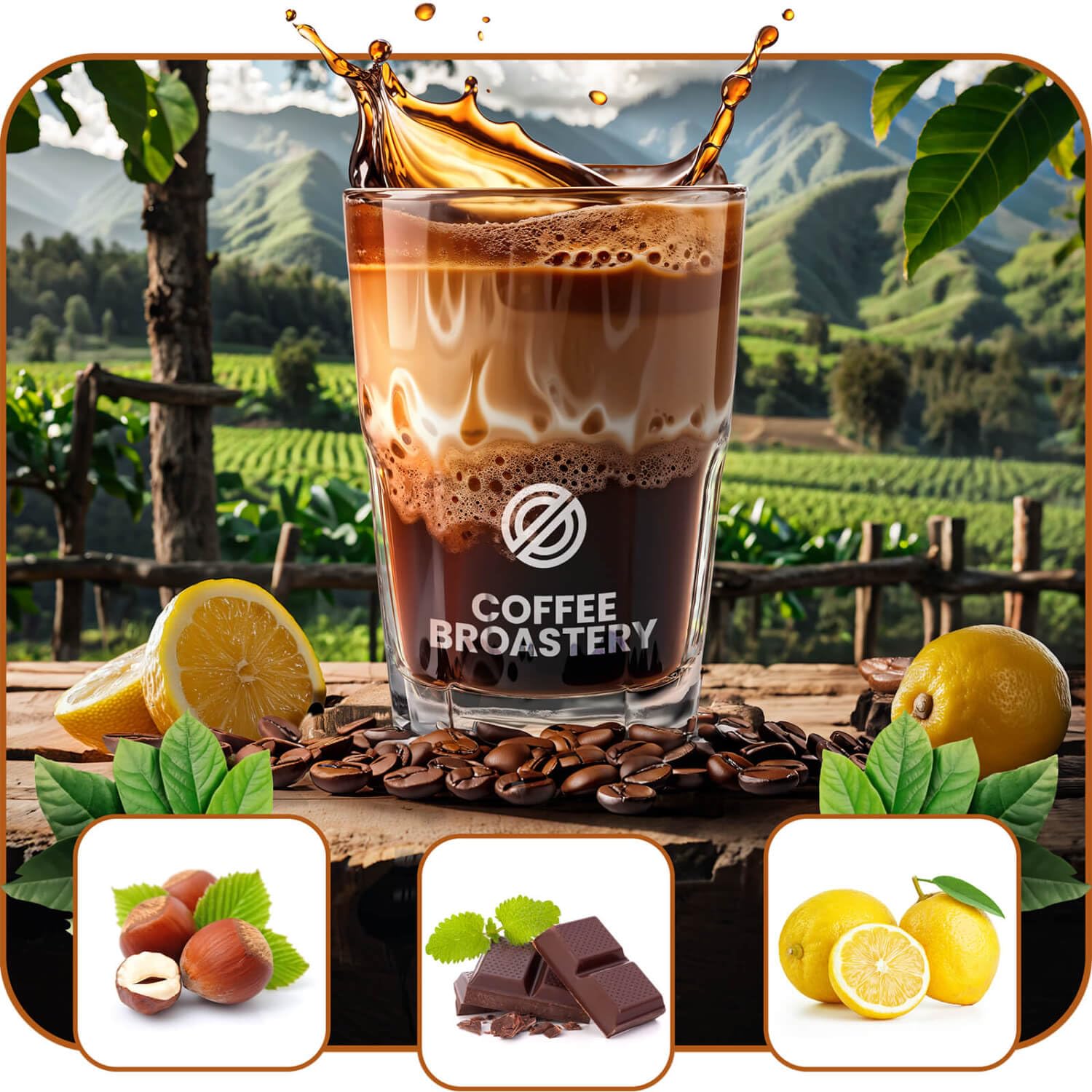 Coffee Broastery Café Grain Brésil Cerrado 2x1kg - Arabica de Spécialité Minas Gerais - Torréfaction Artisanale - Notes de Chocolat, Amandes et Citron - Idéal pour Machine Expressos et Filtre