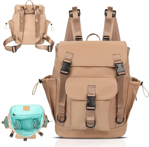 MOMINSIDE Diaper Bag Backpack with Large Wet Pocket, Baby Diaper Bag Mini Baby B