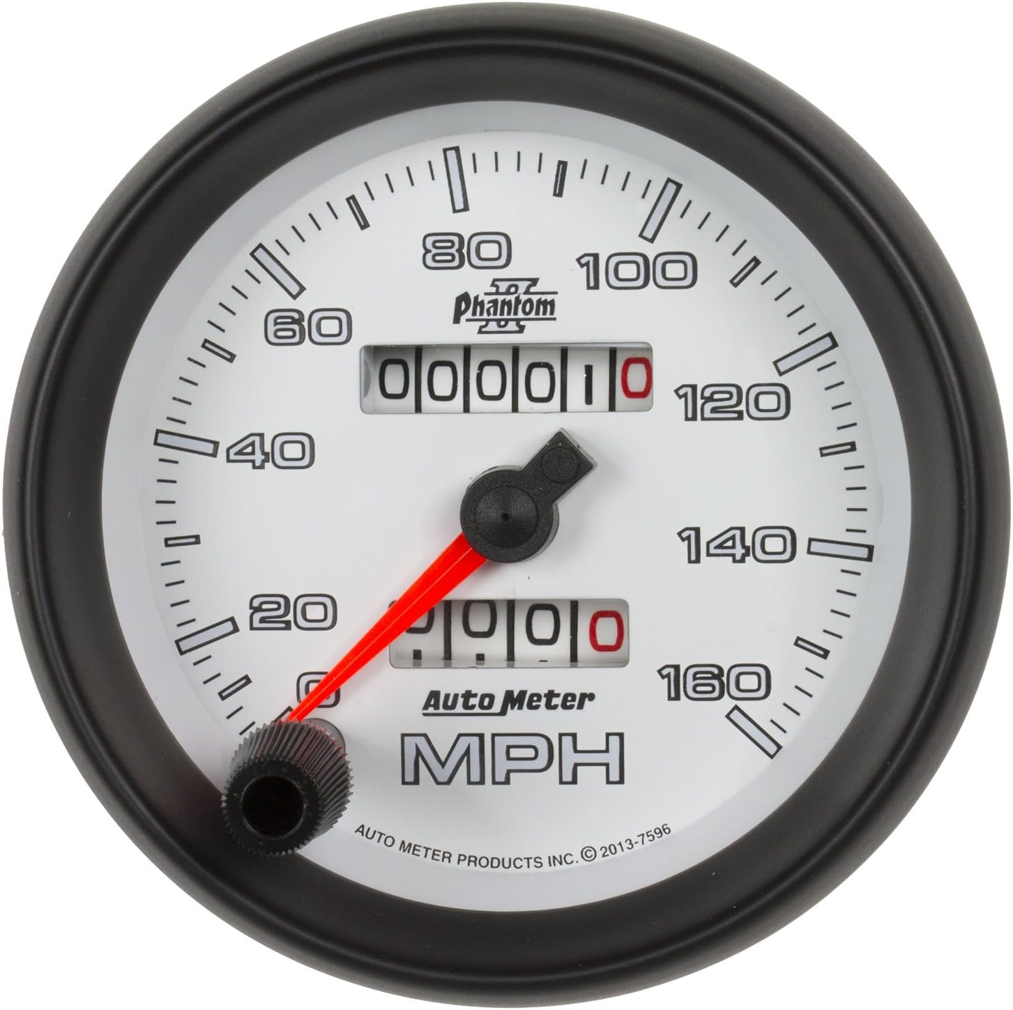 Auto Meter (7596) Phantom II 3-3/8" 160 MPH Mechanical Speedometer Gauge