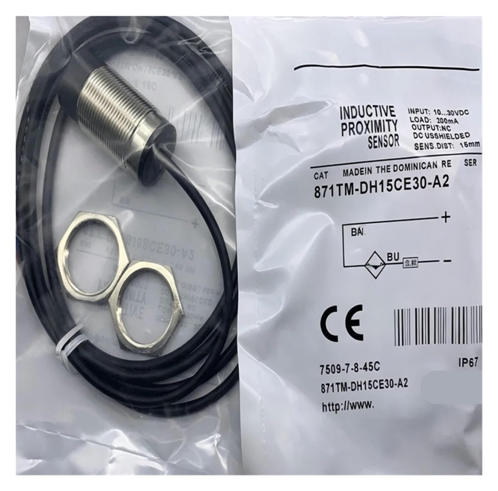 Capteur 871TM-DH2NP12-C2 cylindrique inductif pour automatisation industrielle
