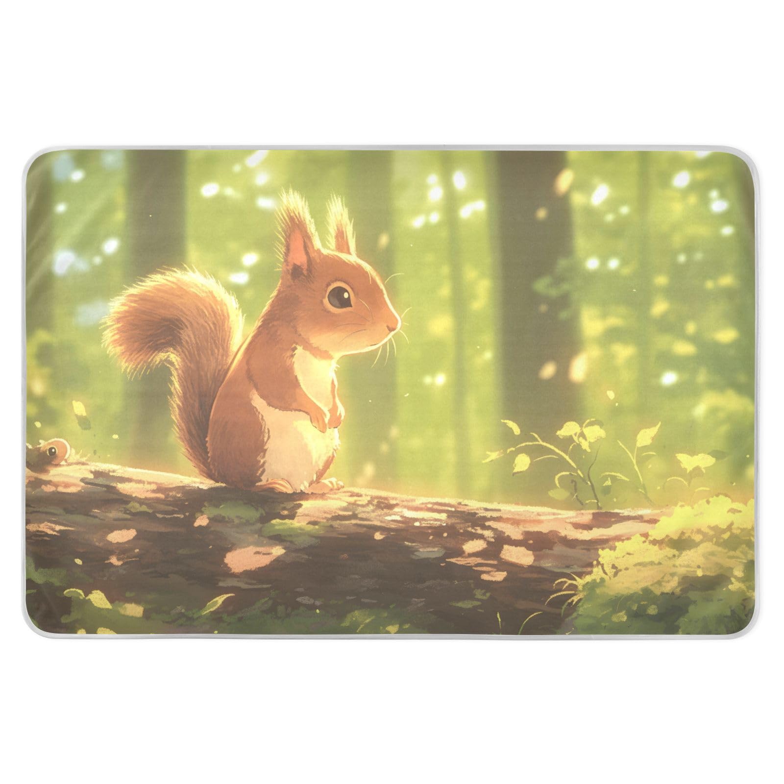 CEBUGI 34” x 52”Washable Underpads Heavy Absorbency Waterproof Incontinence Bed Pads Squirrel Pee Pads for Adults Kids and Baby