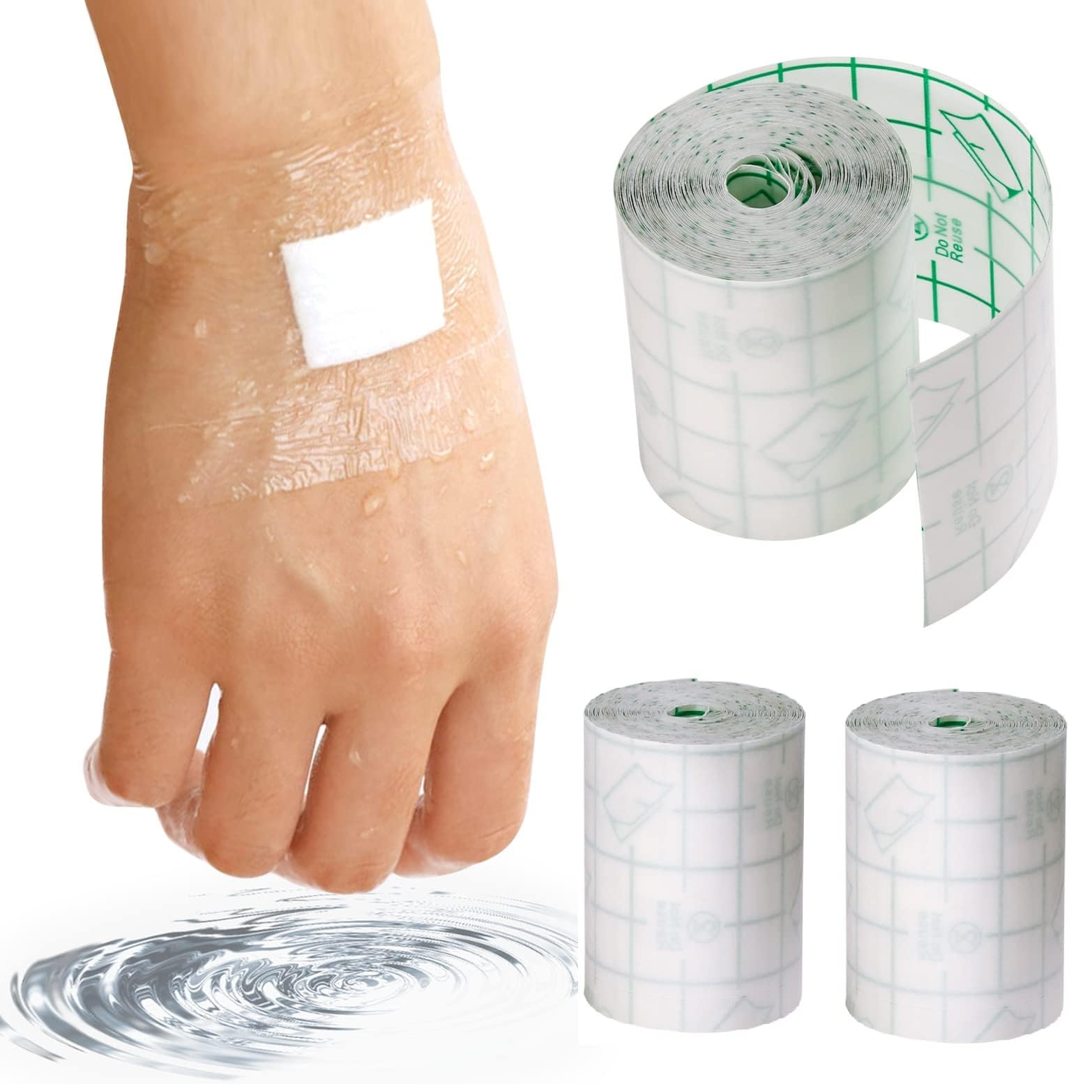 Waterproof Transparent Bandage Film Roll Adhesive Tape Medical Wound Tattoo A...