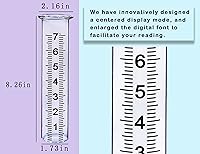 Vista 4 de BIUWING Tubo de repuesto para medidor de lluvia de vidrio de 7 pulgadas de capacidad para exteriores, patio, jardín con labio, mejor calificado