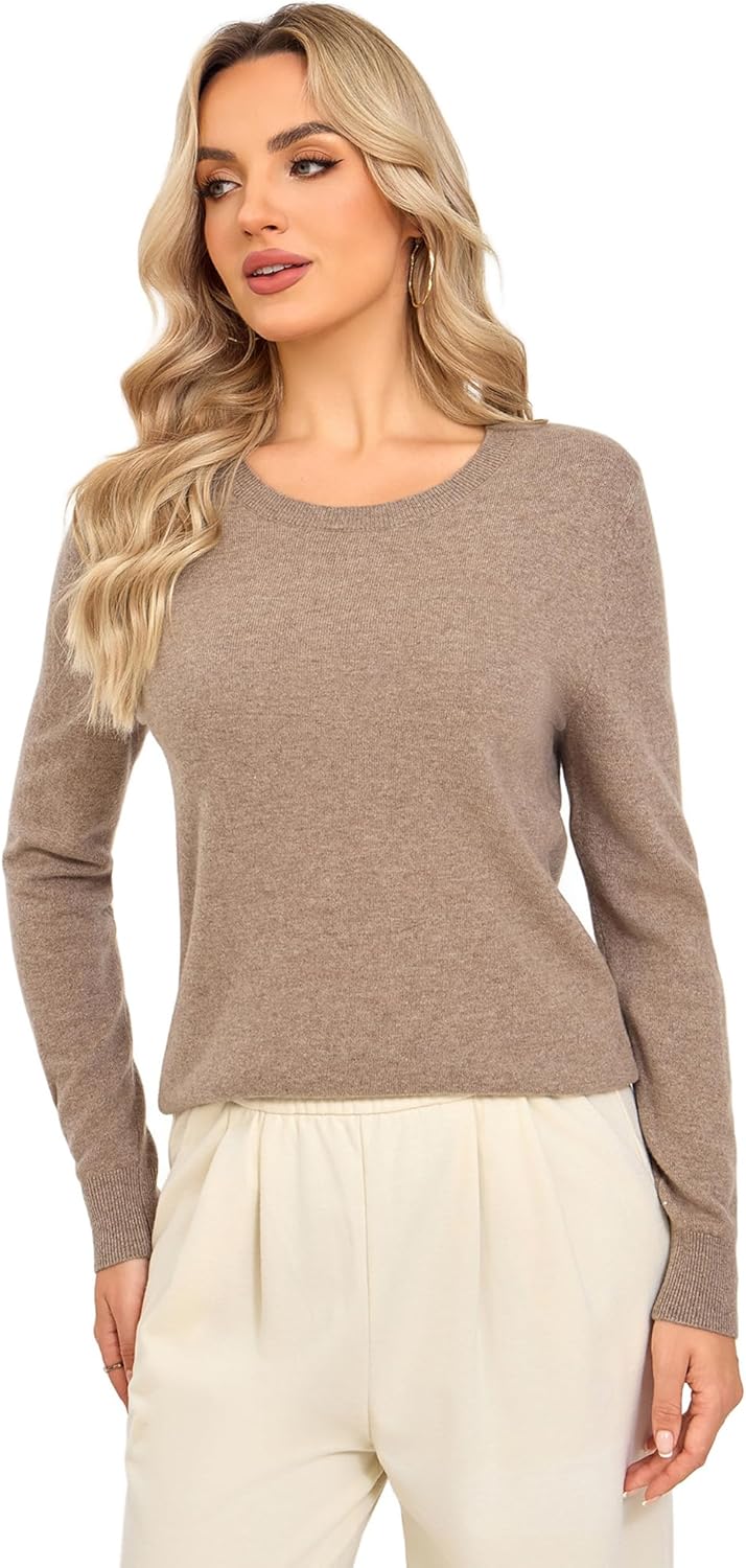 Pullover Sweaters for Women - 100% Merino Wool Warm Crewneck Sweater Lightweight Base Layer Soft Knit for Fall Winter - Image 4